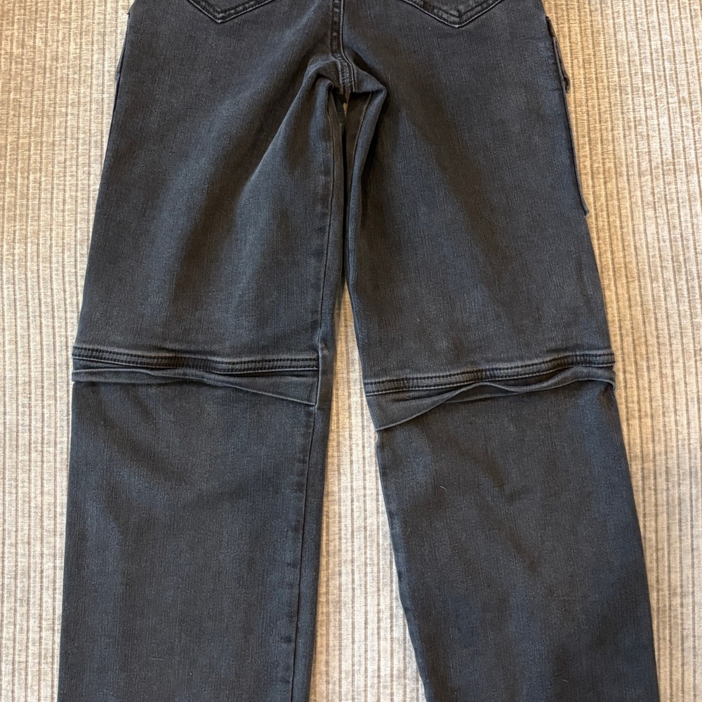 Women's Hidden High Rise Black Cargo Jeans